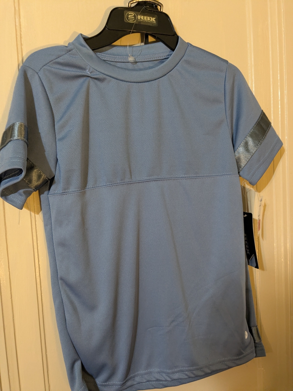 RBX Light Blue Short-Sleeve Athletic Tee with Reflective Accents